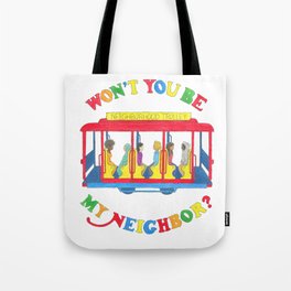 Mister Rogers Neighborhood Trolley Tote Bag