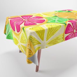 Tropical Refreshing Retro Fruit Collection Tablecloth