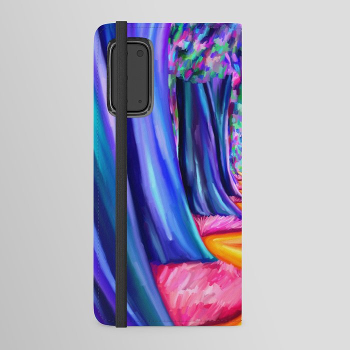 Psychedelic Trippy Tree Forest Path Android Wallet Case
