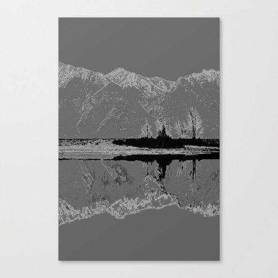 Knik River Mts. Pop Art - 3 Canvas Print