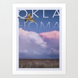 Storms Building Over The Prairie Art Print