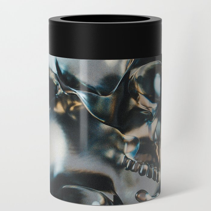 I guess you had to be there; headcase; metallic skulls crashing art portrait color photograph / photography Can Cooler