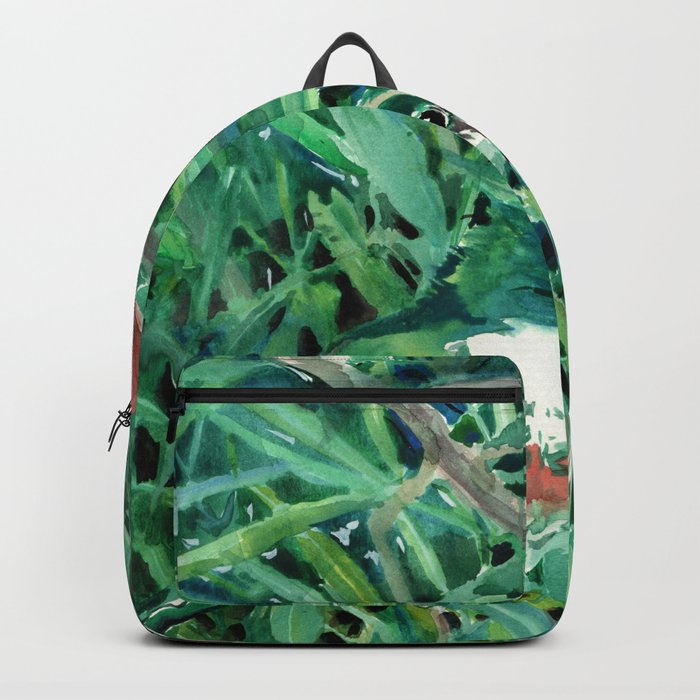 Green Kingfisher in Nature, green design Backpack