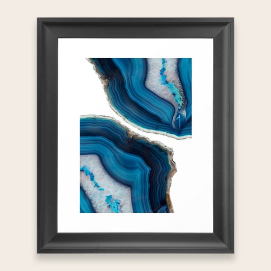 Blue Agate Framed Art Print by cafelab Society6