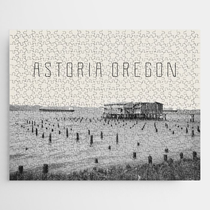 Astoria Orgegon | Columbia River Gorge | Minimalist Travel Photography Jigsaw Puzzle