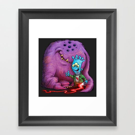 A boy and his Grogg Framed Art Print