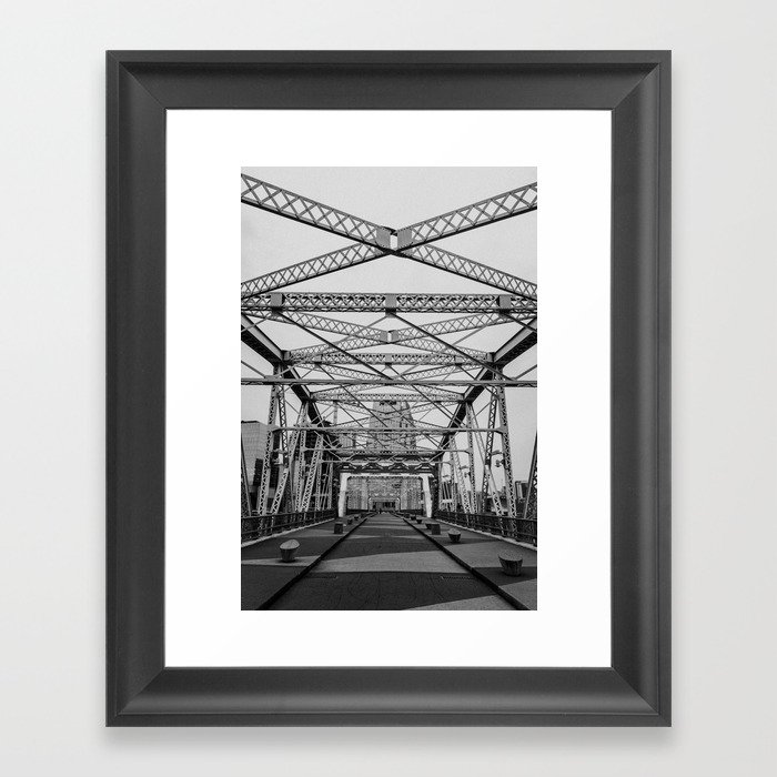 Pedestrian Bridge - Nashville Framed Art Print