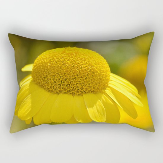 Yellow flower macro 253 Rectangular Pillow