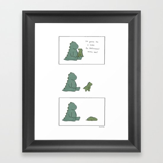 Snake Monster Framed Art Print