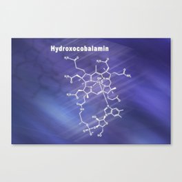 Hydroxocobalamin vitamin B12, Structural chemical formula Canvas Print