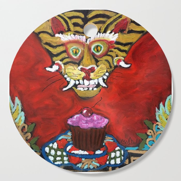 Tiger Cupcake Cutting Board