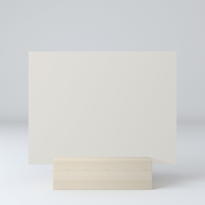 Alabaster White Solid Color Pairs Sherwin Williams Eider White SW7014 Accent Shade / Hue / All One Mini Art Print