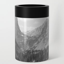 Colorado Rocky Mountain National Park - Black and White Can Cooler