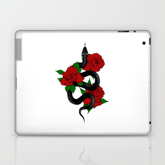 Snake & Roses Laptop & iPad Skin
