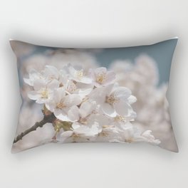 Vintage cherry blossom art print- japanes sakura flowers - nature and travel photography Rectangular Pillow