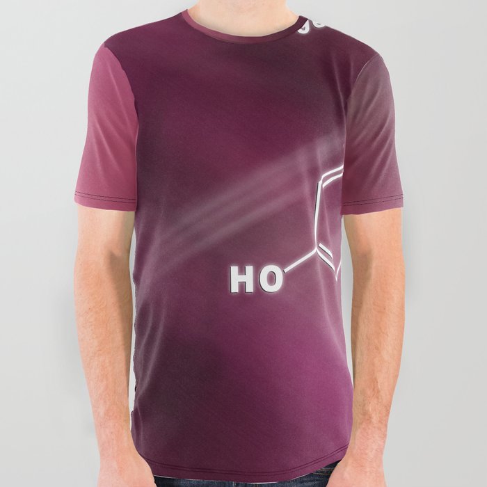 Estrogen Hormone Structural chemical formula All Over Graphic Tee