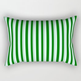[ Thumbnail: Light Cyan & Dark Green Colored Lined Pattern Rectangular Pillow ]