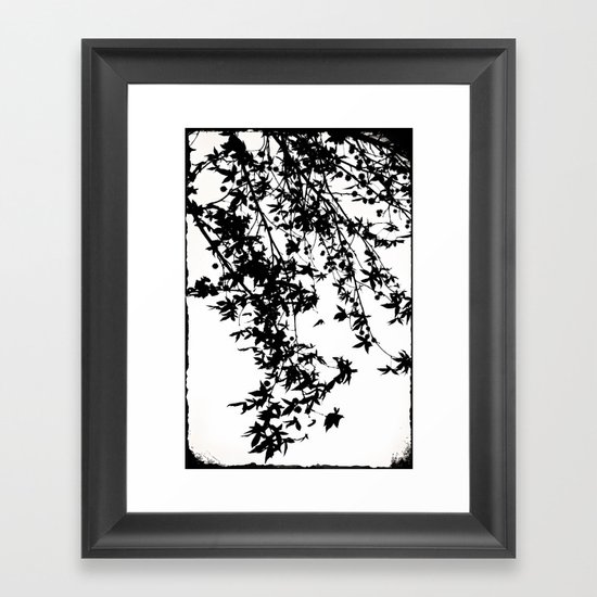 black on white Framed Art Print