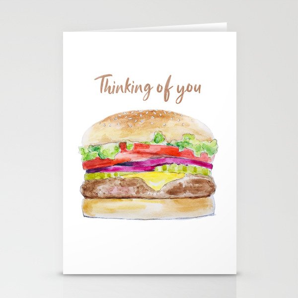 Hamburger (Thinking of You) Stationery Cards