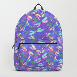 Magical Dragonflies 2. seamless pattern Backpack