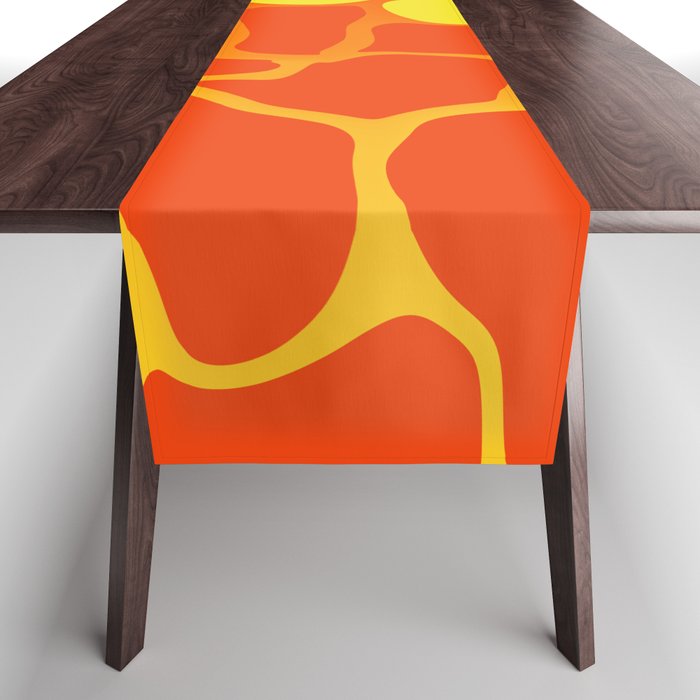 Orange and Yellow Gradient Art Table Runner