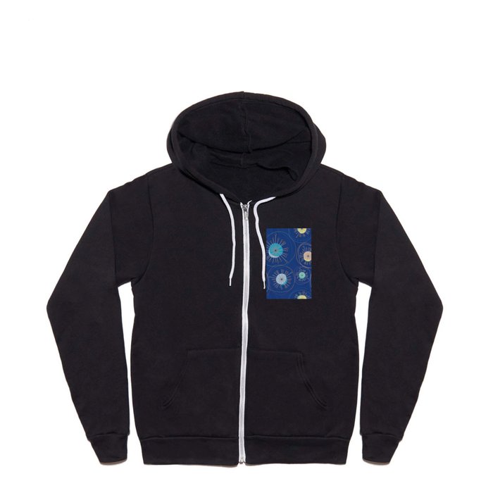 Fireworks pattern design with colorful. Full Zip Hoodie