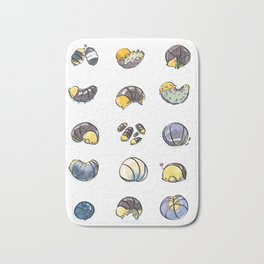 20 Cute Isopods Bath Mat | Cute, Isopod, Cubaris, Arthropod, Watercolor, Rubberducky, Lemonblue, Science, Insect, Terrarium 