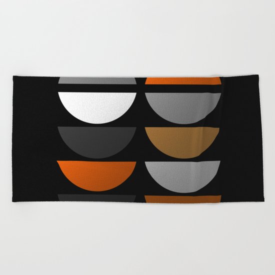 Tin Soldiers- Abstract, metallic textured, geometric, gold, silver, bronze artwork Beach Towel