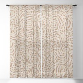 Neutral Pattern Sheer Curtain