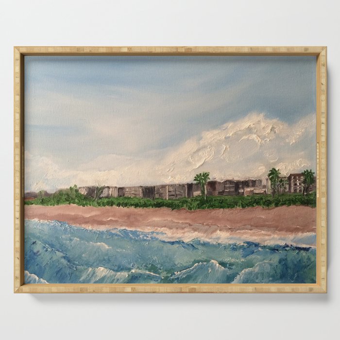 Cocoa Beach  Oil on canvas Serving Tray