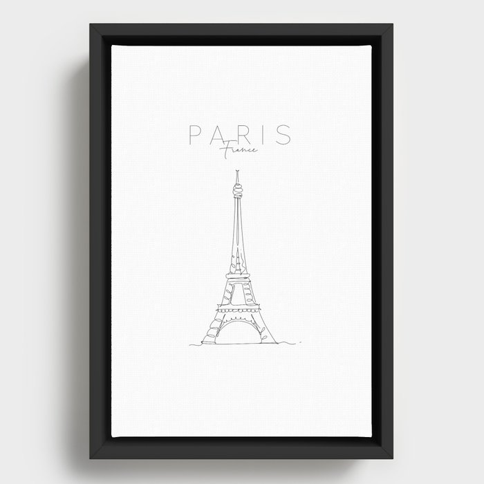 Paris Eiffel Tower Framed Canvas