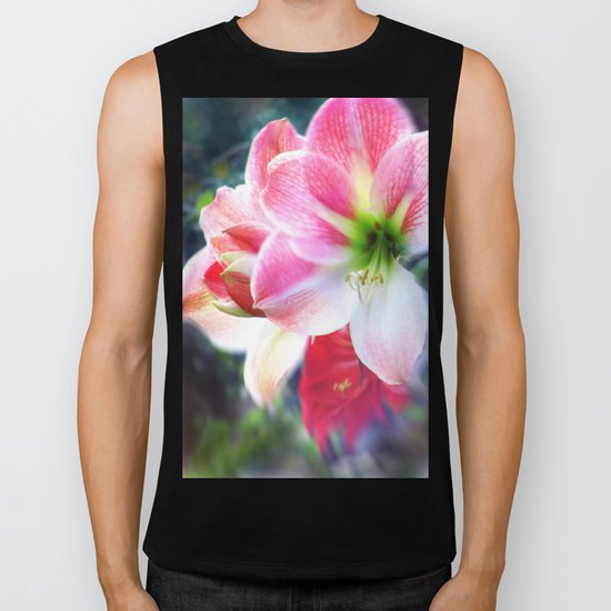 Atmospheric Amaryllis Biker Tank
