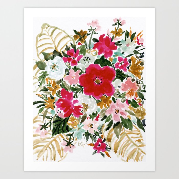 SMELLS LIKE GREATNESS Floral Art Print