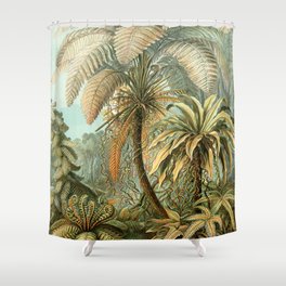 Vintage Tropical Palm Shower Curtain