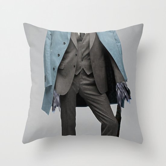 dapper crow Throw Pillow