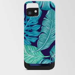 Tropical Palm Leaves Pattern iPhone Card Case