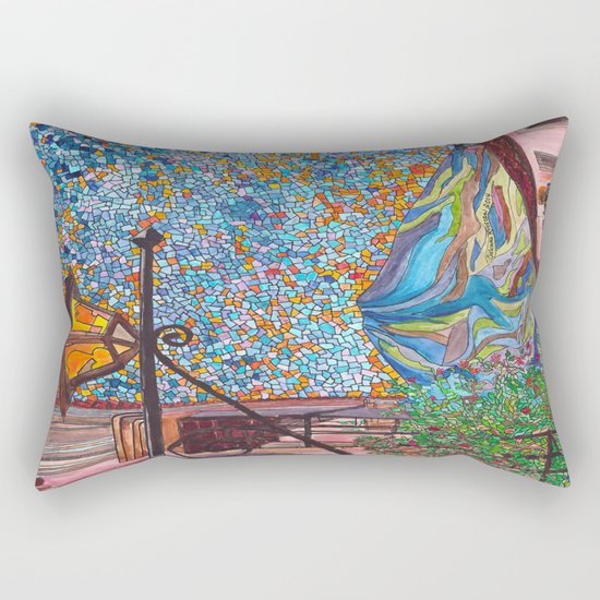 A Lamp in Antigua Rectangular Pillow
