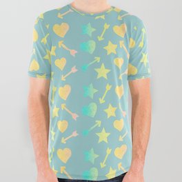 Hearts and Stars All Over Graphic Tee
