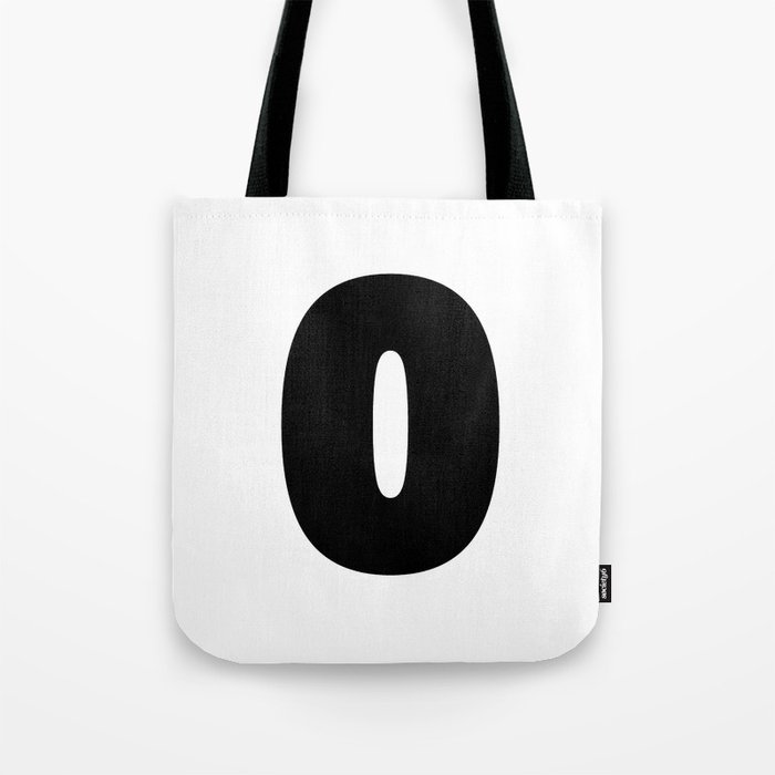 0 (Black & White Number) Tote Bag