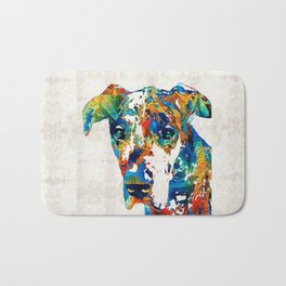 Colorful Great Dane Art Dog By Sharon Cummings Bath Mat | Fun, Colorfuldogart, Happy, Primarycolors, Doggiedaycare, Popart, Rainbow, Cute, Doglover, Largebreeddogs 