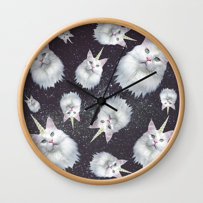 Unicorn Cat Wall Clock
