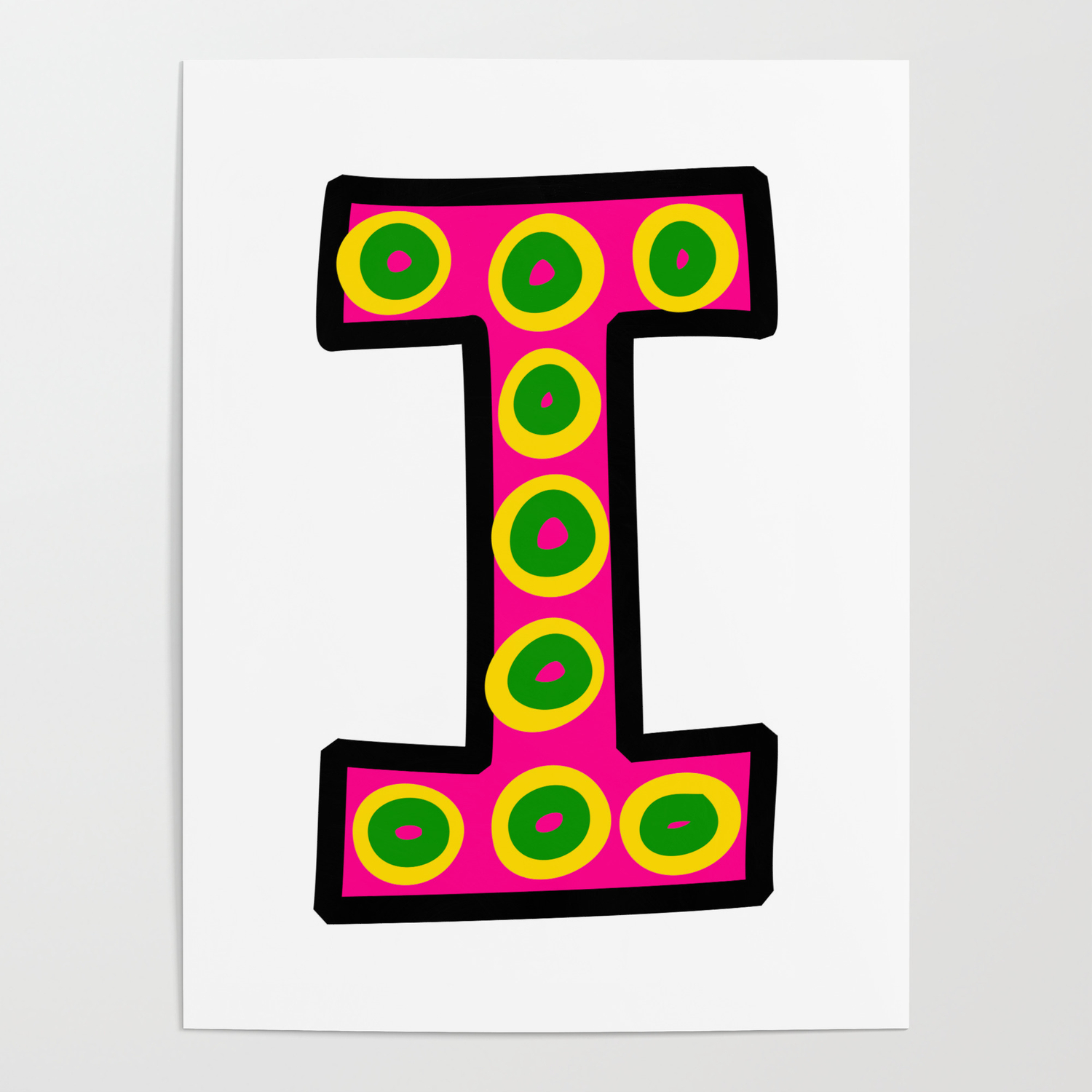 Download Uppercase Letter I Doodle Poster By Prawny Society6