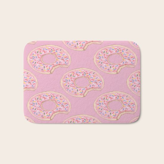 Pink Donut Bath Mat