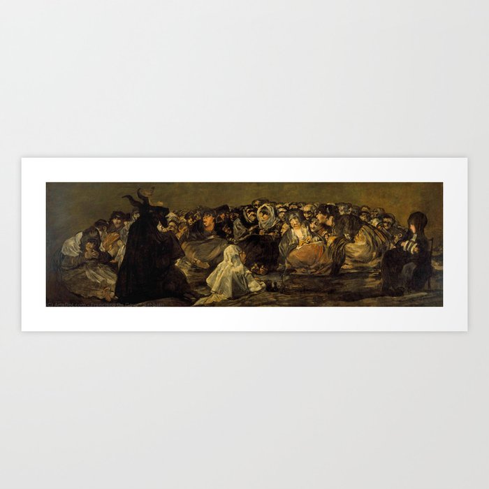 Francisco Goya "El Gran Cabrón o Aquelarre (The Great He-Goat or Witches Sabbath)" Art Print