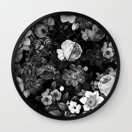 Black and White Garden Wall Clock