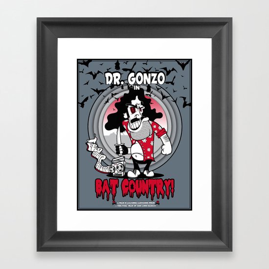 Fear 'N Loathing In This Foul Year Of Our Lord Nineteen Hundred and Twenty-Five (Dr Gonzo) Framed Art Print