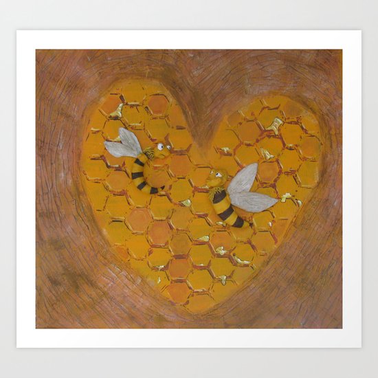 Hunie Bee Art Print