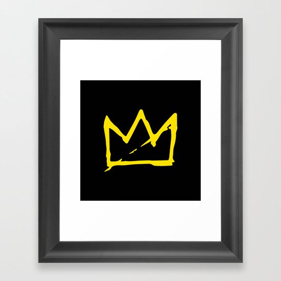 Basquiat crown Framed Art Print by sebthemonk | Society6
