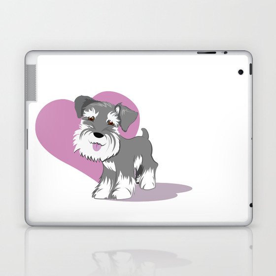 Miniature Schnauzer Puppy Dog Adorable Baby Love Laptop & iPad Skin