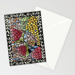 Floral Garden Stained Glass Stationery Cards